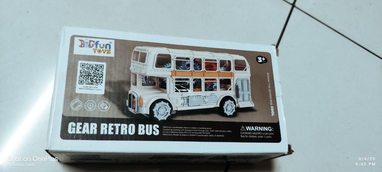 Retro Bus Double Decker Bus Model Toy Sound